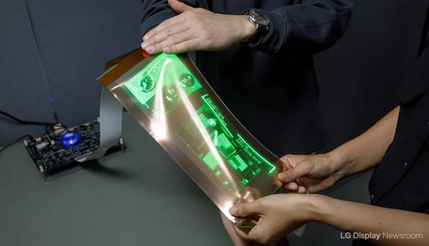 LG High-resolution stretchable display technology