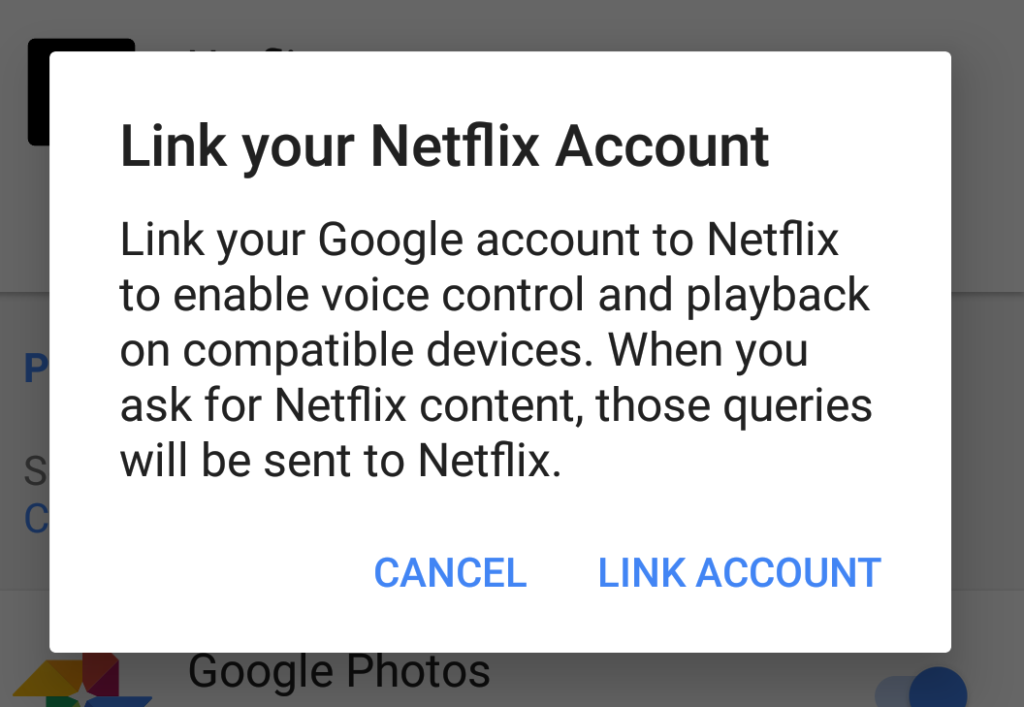 Netflix-Google linking problems