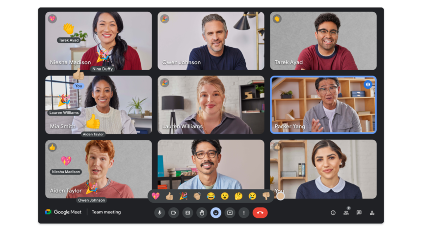 Google Meet Introduces Emoji Reactions