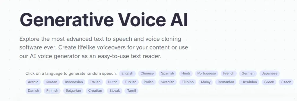 ElevenLabs With 30 languages