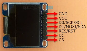 Interface oled display with Esp32