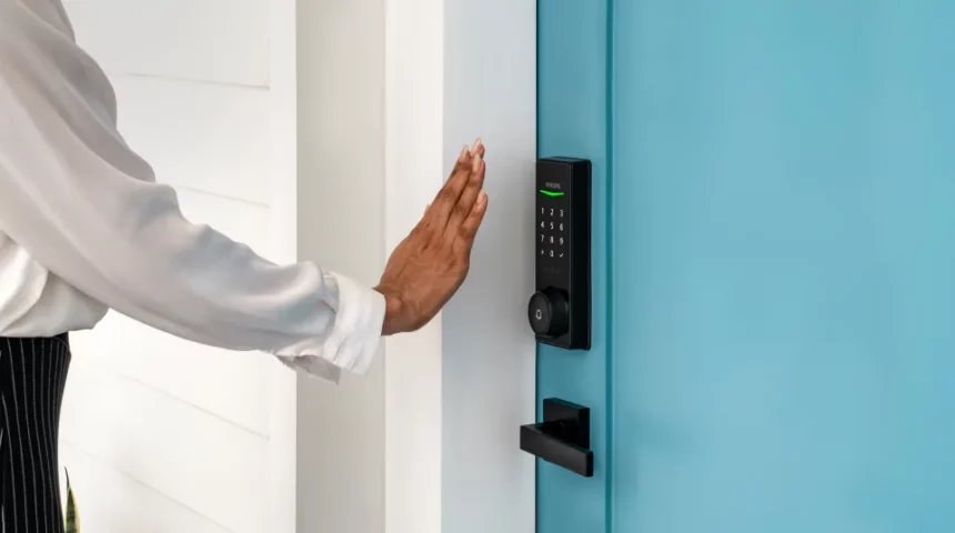 Philips' smart deadbolt will unlock a door by looking at your palm