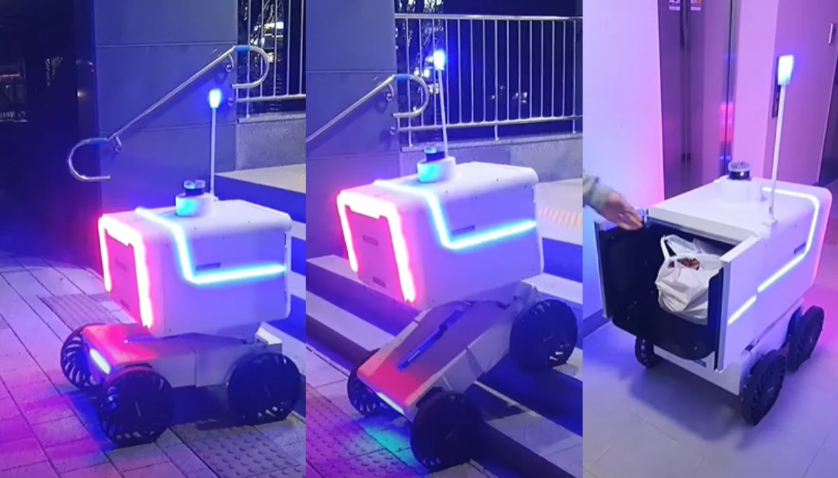 Mobinn a Hyundai venture Introduces a Delivery Robot for which Stairs are no obstacle