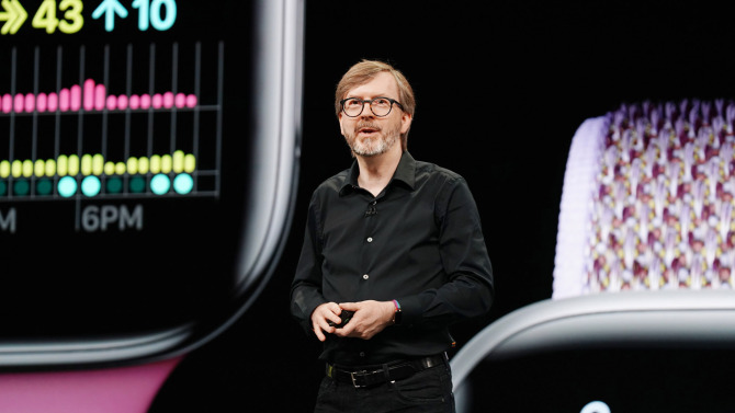 Apple VP Kevin Lynch on stage at WWDC 2019