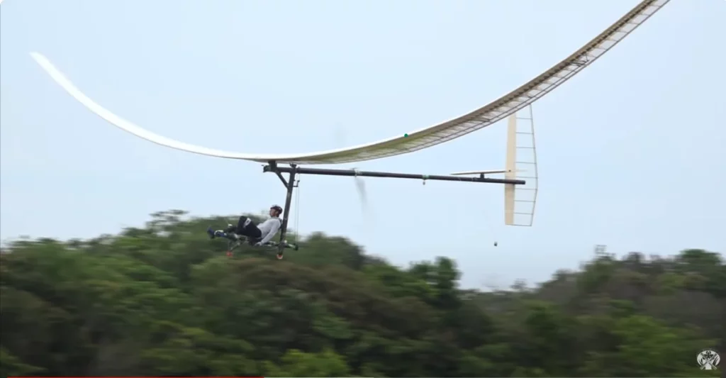 human-powered flying cycle.