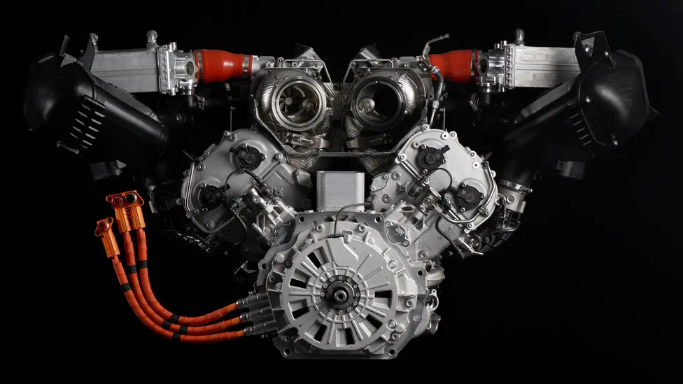 Lamborghini twin-turbo V-8 engine