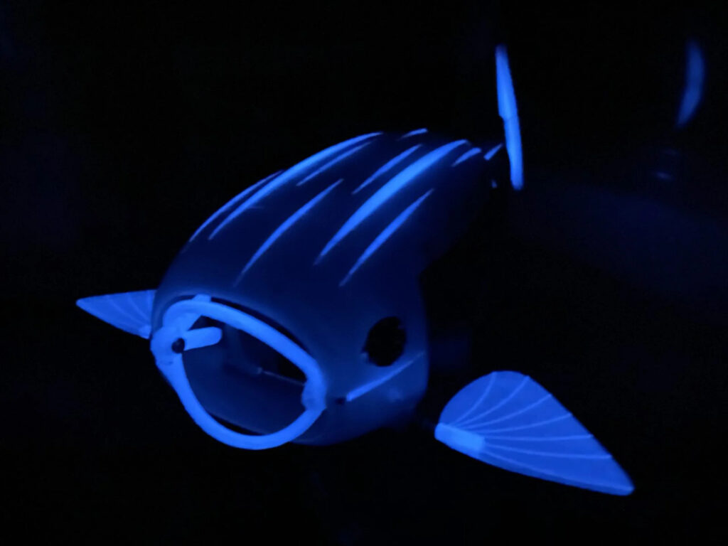 uk robo-fish Eats Ocean Plastic