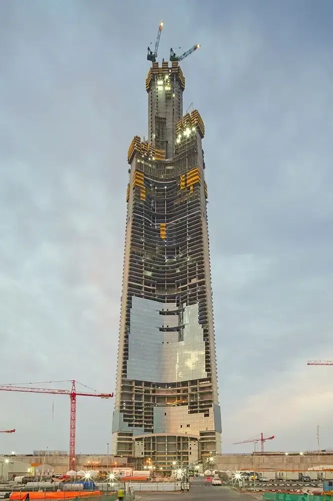 Jeddah Tower construction site.