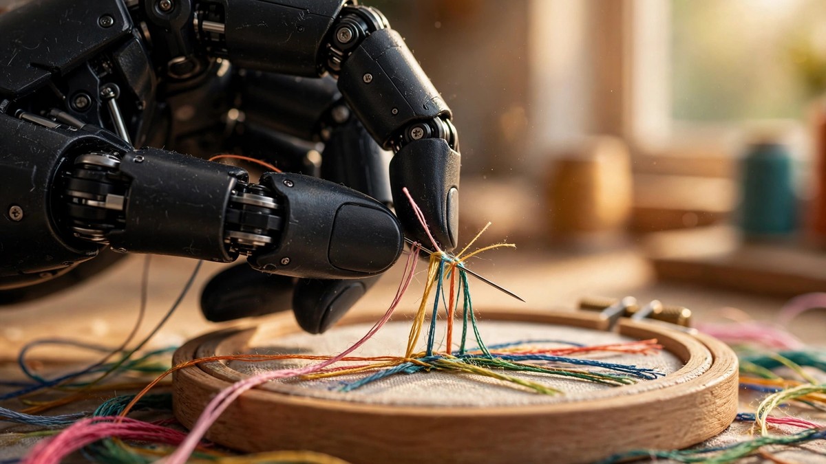 Chinese Robot Hand Learns Traditional Embroidery by Threading Needles