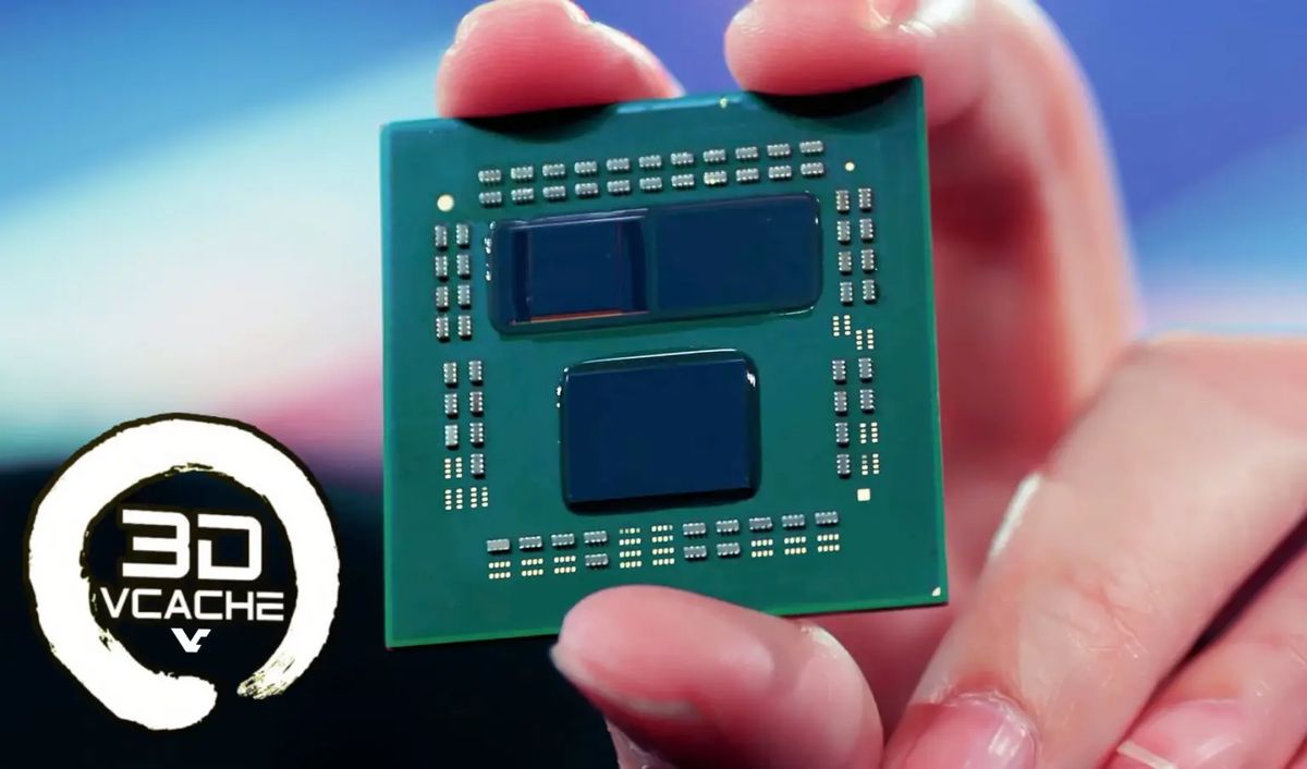 Close view of the Ryzen 9 5900X3D engineering sample, an unreleased 12 core Zen 3 chip with 128MB of L3 cache